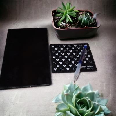 Disney Office | Black Mickey Mouse Anti-Slip Mat | Color: Black/White | Size: Os
