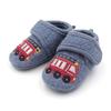 Hüttenschuhe MAXIMO, Kinder, Gr. 25/26, blau (denim), Obermaterial: 100% Wolle, mehrfarbig, bestickt, casual, Schuhe, Lauflernschuhe, Klettverschluss, Anti-Rutsch-Sohle