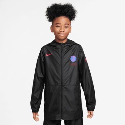 PSG Nike Kapuze Trainingsregenjacke - Schwarz - Kinder Image