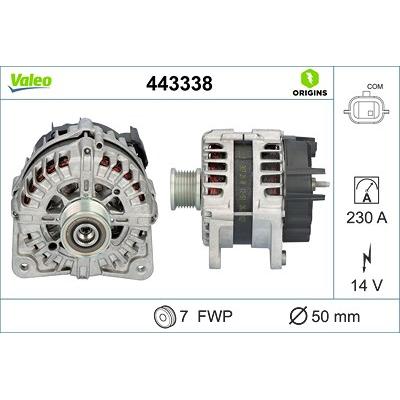 Valeo Generator [Hersteller-Nr. 443338] für Opel, Renault, Vauxhall Image