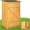 Abri de jardin, hangar à outils en bois, toit plat, rangement et rangement extérieur pour outils de jardinage, armoire extérieure, outil de hangar