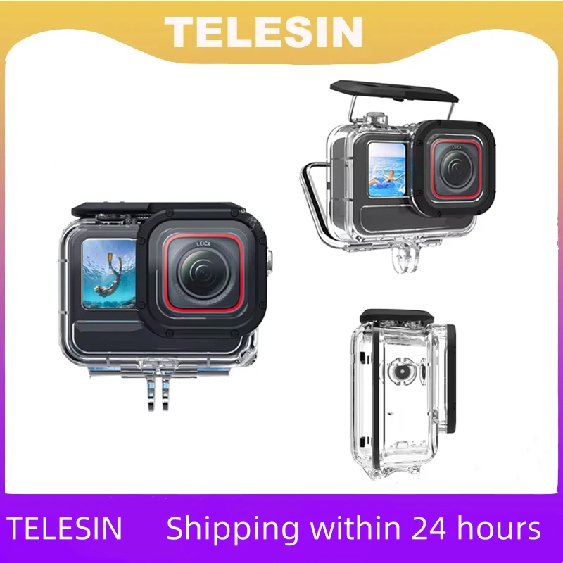 TELESIN 45M wasserdichtes Gehäuse für Insta360 Ace pro Unterwasser-Tauchgehäuse-Abdeckung Schutzhülle Action-Kamera-Zubehör Image