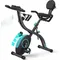 Cyclette Pieghevole 4 in 1, Ciclette Bike con Monitor LCD e Misurazione Manuale Delle Pulsazioni, Cyclette Magnetiche con