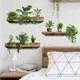3 pezzi adesivi murali creativi in PVC decalcomanie per piante in vaso autoadesive rimovibili murali fai da te arte della parete accessori per la decorazione della casa