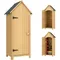 Armoire de jardin extérieure de hangar de jardin en bois, avec porte de bourdine de toit à 3 étagères, avec loquet de rangement et de rangement extérieurs