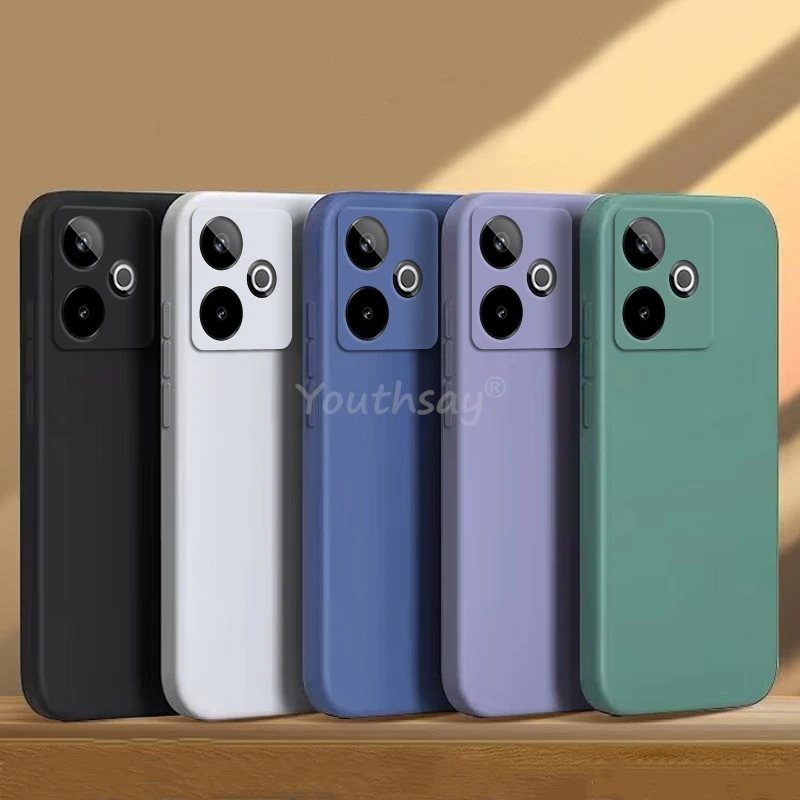 Per Realme GT 7 Custodia in silicone liquido Custodia semplice Realme GT 7 Cover TPU Anti-goccia Custodia protettiva per telefono Custodia Realme GT7