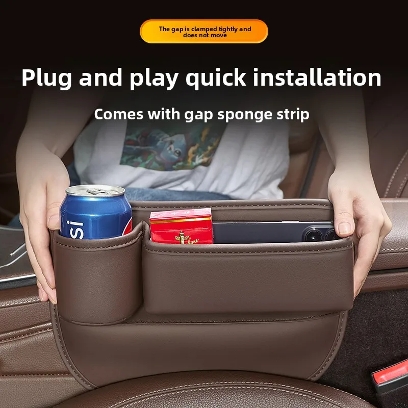 Für Seat Leon Cupra R 1M 2001 ~ 2005 Auto-Innensitz, seitliche Lückenfüllung, Aufbewahrungsbox mit Getränkehalter, Mehrzweck-Organizer-Taschen-Set Image