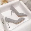 High Heels Frauen Hochzeit Schuhe Braut Gold Heels Luxus Designer Elegante Party Sandalen Kleid Streifen Pole Dance Sexy Silber Heels