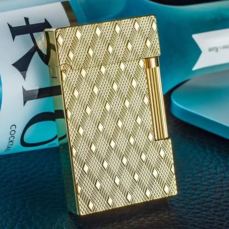 CHIEF High-End-Gasfeuerzeug, klarer Stahlton, seitlicher Slip, angenehmes Gefühl, Schleifscheibe, Feuerzeug-Kollektion, Geschäftsgeschenk Image