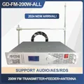 Trasmettitore FM da 200 W Attrezzature per la trasmissione radio da 87,5-108 M Trasmettitore FM Trasmettitore stazione radio + alimentatore + Antenna a dipolo singolo