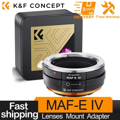 K&F Concept MAF-E IV PRO Lens Mount Adapter for Sony Alpha A and Minolta AF Lens Mount to Sony E Camera Body Adapter Ring