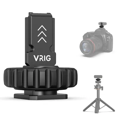 VRIG UURIG Cold Shoe Mount Adapter for DJI MIC 2 Camera Adapter w/ 1/4 Screw for Cage Tripod Camera for Vlogging