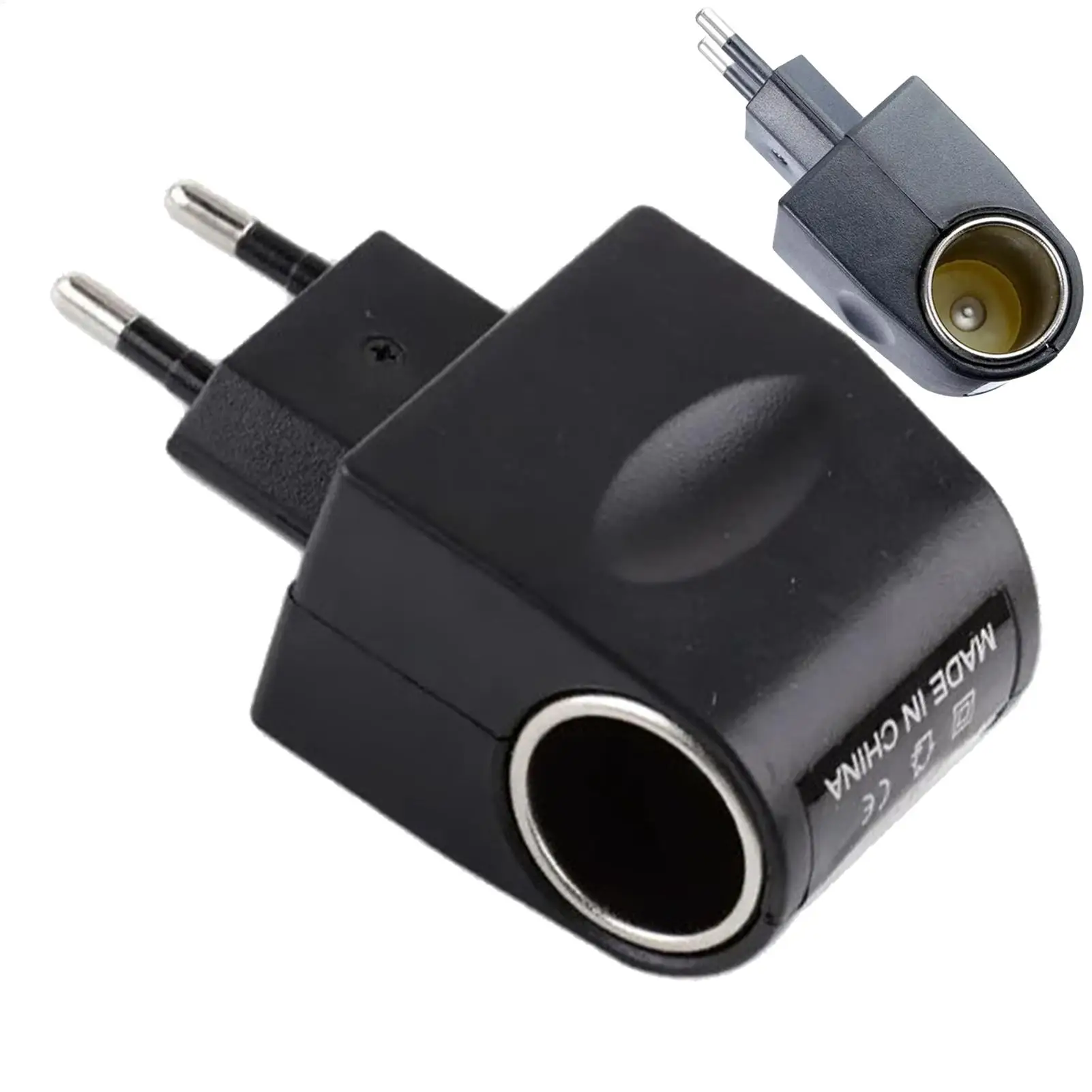 Stabile Auto Stecker Adapter Feuerzeuge Konverter 220V Zu 12V Mit LED Anzeige Schwarz Automotive Zubehör AC zu DC Auto Adapter Image