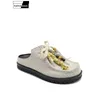 Vintage Freizeit Rindsleder Damen Hausschuhe Bequeme Schuhe Runde Zehen Kuh Wildleder Einfarbig Slip On Mode Handgemachte Dame Schuhe