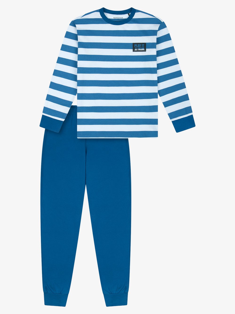 Schiesser Pyjama Jungen blau, 176 Image