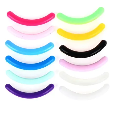 Eyelash Curler 20Pcs Women's Fashion Refill Rubber Elastic Replacement Pad Silicone Gel Clip Pads Eye Makeup Tools