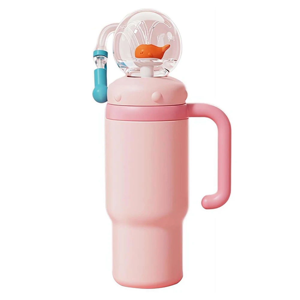 24oz Walbrunnenbecher aus Edelstahl mit Griff, Walwasserbecher für Kinder, Teenager und Erwachsene Image