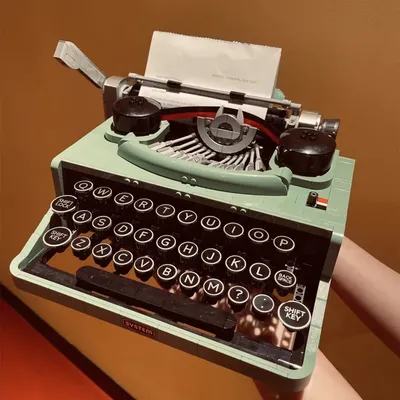originality Ideas Typewriter 21327 Building Blocks Set for Adults Collectible Retro Display Model Toys Unique Children Gifts Hom