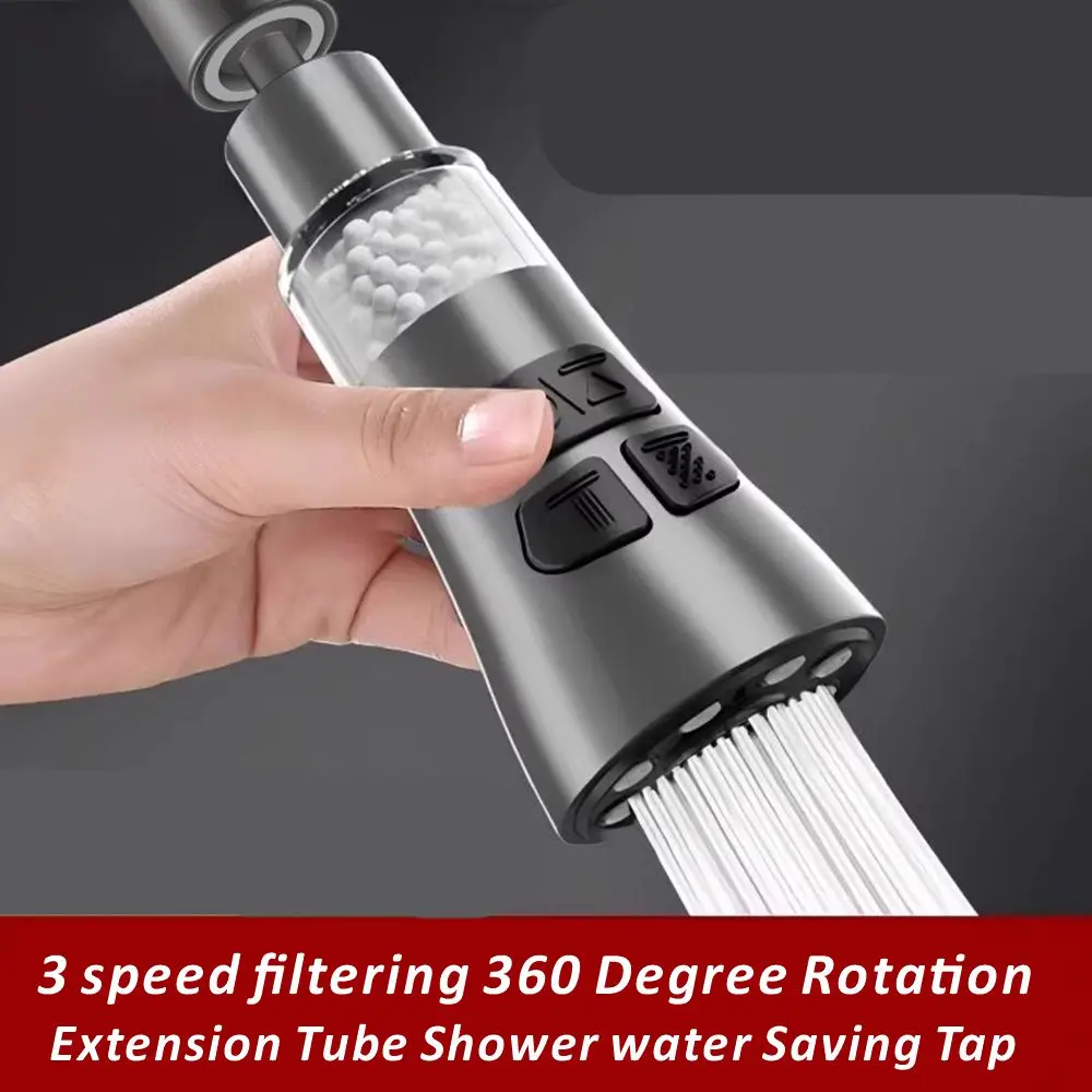 New Universal 360° Rotate Kitchen Faucet Extender Aerator Plastic Splash Filter Kitchen Washbasin Faucet Bubbler Nozzle Aerator