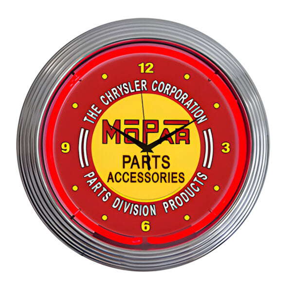 Neonetics 15-Inch Mopar Red Vintage Neon Clock