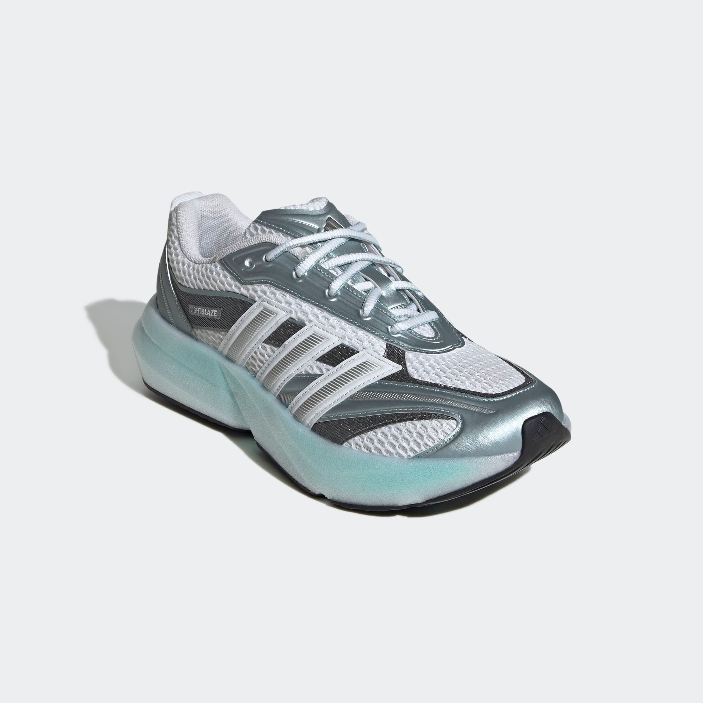 Sneaker ADIDAS SPORTSWEAR "LIGHTBLAZE GLOW", Damen, Gr. 40,5, weiß (cloud weiß, iron metallic, magic grau met), Synthetik, Textil, Schuhe Sneaker