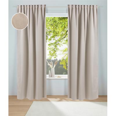 Gardine MY HOME "Alcide" Gr. 1, beige, B:135cm H:145cm, Polyester, Gardinen Image