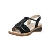 Riemchensandale ARA "Ara Pantoletten Leder", Damen, Gr. 38, schwarz, Leder, casual, Schuhe