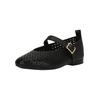 Ballerina CLARKS "Fawna Jane", Damen, Gr. 39,5, schwarz, Leder, klassisch, Schuhe, in eleganter Ausfertigung mit Komfort-Fußbett