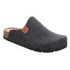Pantoffel ROHDE, Herren, Gr. 41, grau (anthrazit), Filz, meliert, klassisch, Schuhe, Hausschuh, Schlappen, Homeslipper mit innenliegender Plateausohle