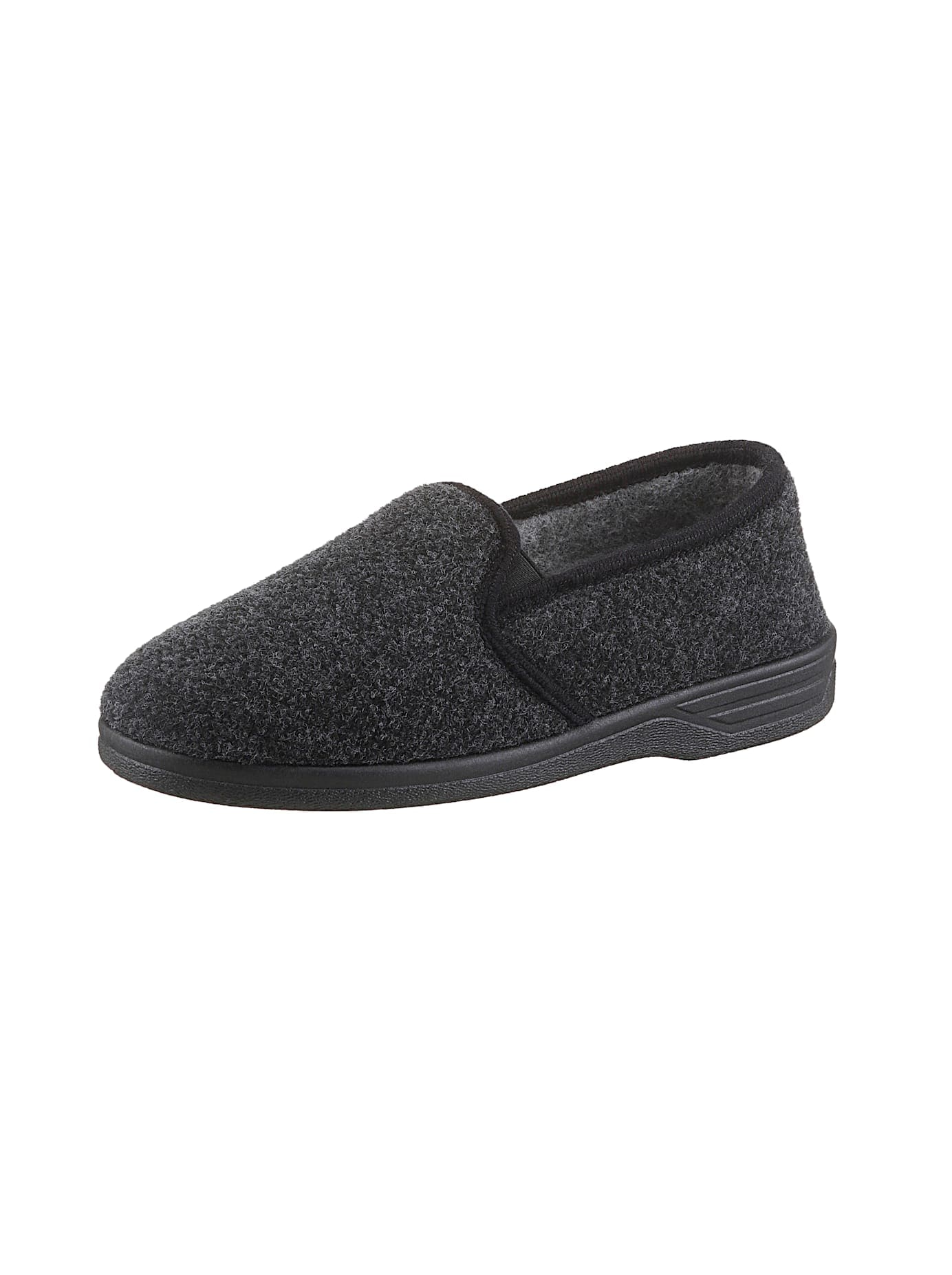 Hausschuh CASUAL LOOKS, Herren, Gr. 44, schwarz, Textil, Basic, Schuhe
