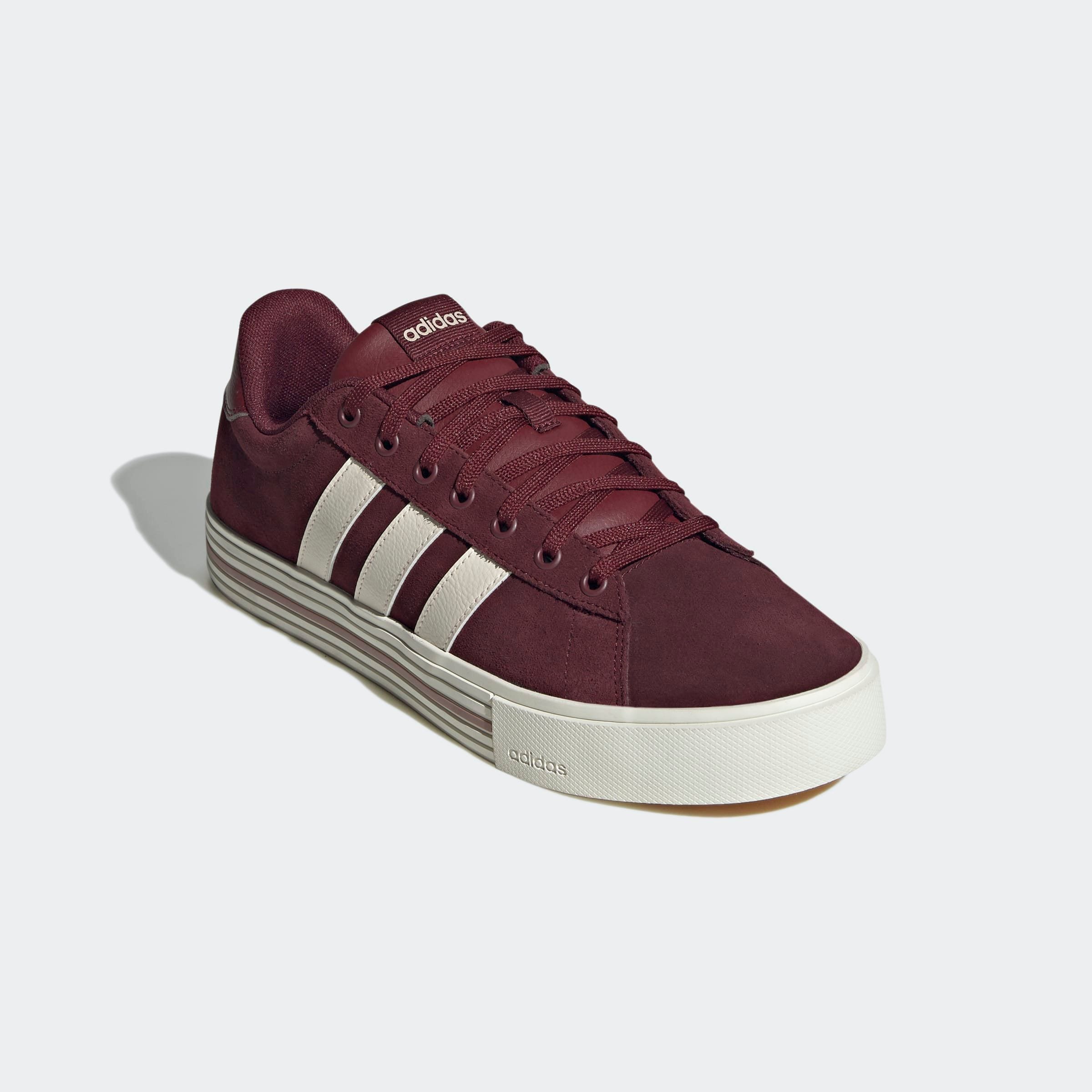Sneaker ADIDAS SPORTSWEAR "DAILY 4.0", Damen, Gr. 44, shadow rot, sanftes weiß, wonder aluminium, Leder, Synthetik, Schuhe Sneaker