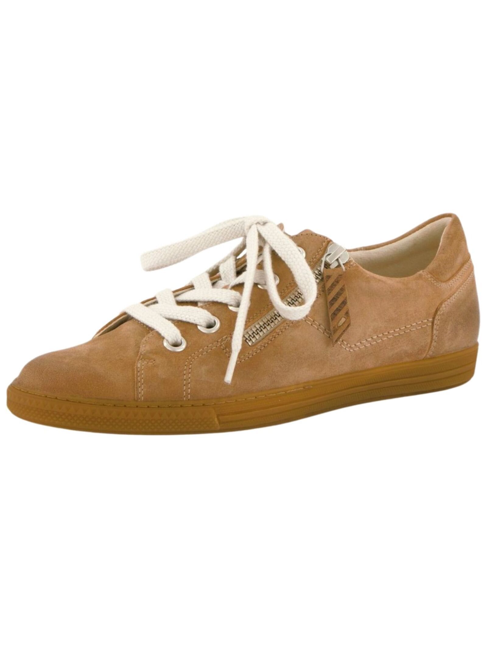 Sneaker PAUL GREEN "Paul Green Sneaker Veloursleder", Damen, Gr. 37,5, braun (hellbraun), Veloursleder, Schuhe Sneaker