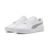 Sneaker PUMA "Carina 3.0 Day Night Sneakers Damen", Gr. 38, weiß (weiß silber metallic), Obermaterial: Textil, Synthetik; Futter: Textil; Innensohle: Textil; Laufsohle: Gummi, Schuhe
