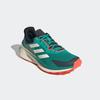 Trailrunningschuh ADIDAS TERREX "SOULSTRIDE FLOW TRAILRUNNING", Gr. 46, pure teal, sanftes weiß, semi impact orange, Textil, Synthetik, sportlich, Schuhe