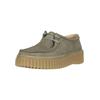 Schnürschuh CLARKS "Torhill Bee", Damen, Gr. 39,5, grün, Leder, klassisch, Schuhe, mit kultiger gerippter Sohle
