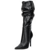 High-Heel-Stiefel STEVE MADDEN "STEVE MADDEN Stiefel Lederimitat", Damen, Gr. 40, schwarz, Lederimitat, elegant, Schuhe