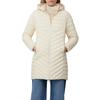 Steppmantel S.OLIVER, Damen, Gr. 36, beige (ecru), Web, Obermaterial: 100% Polyester, unifarben, casual, schmal ca. Mitte Oberschenkel, Langarm elastischer Bund, Mäntel, im Slim Fit, abnehmbare Kapuze