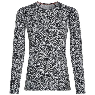 Icebreaker - Women's Merino 200 Oasis L/S Crewe Flock Forms - Merinounterwäsche Gr S grau Image