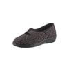 Hausschuh FISCHER, Damen, Gr. 40, grau, Textil, Basic, Schuhe