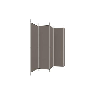 vidaXL 5-tlg. Paravent Anthrazit 250x200 cm Stoff Image