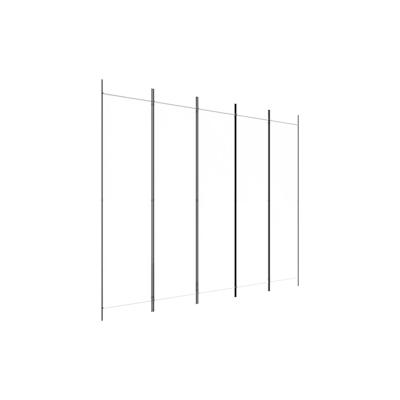 vidaXL 5-tlg. Paravent Weiß 250x200 cm Stoff Image