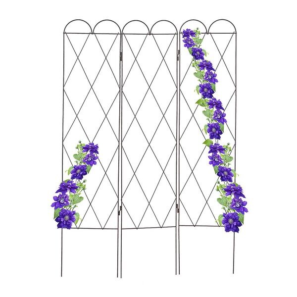 relaxdays 3-tlg. Rankgitter rostbraun braun Image