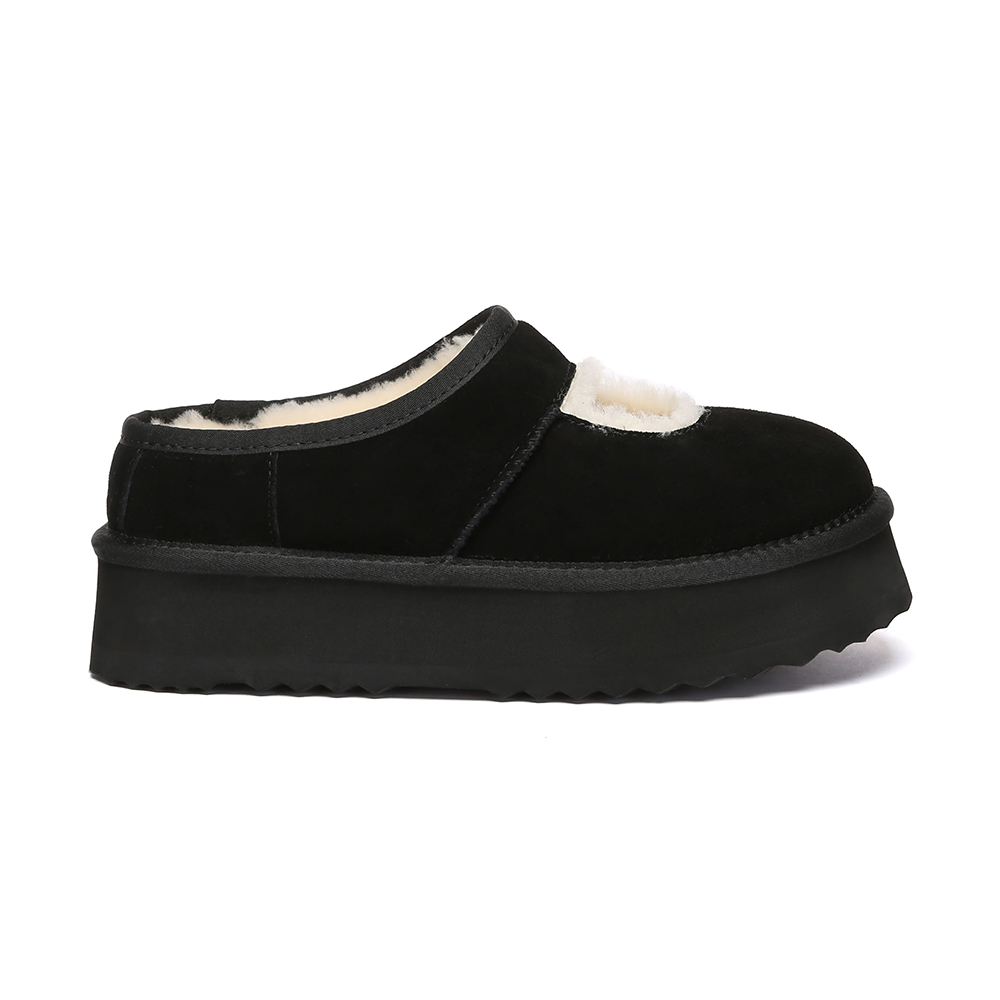 EVER AU Australien Damen Feder-Ankle-Plateau-Pantoletten Image