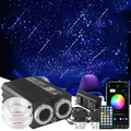 Luci a LED per stelle sul tetto dell'auto Luce da soffitto a stella in fibra ottica Controllo APP Kit di illuminazione ambientale per la decorazione di interni Luce RGBW da 32 W