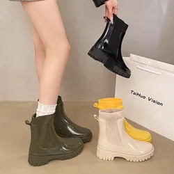 Bottes de pluie pour femmes, antidérapantes, douces, confortables, imperméables, pour randonnée en plein air, école, jours de pluie, Camping sur pied