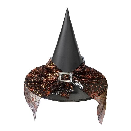 Kinder Mädchen Hüte Kappen Süß Party Halloween Hut Patchwork Silber Schwarz Image