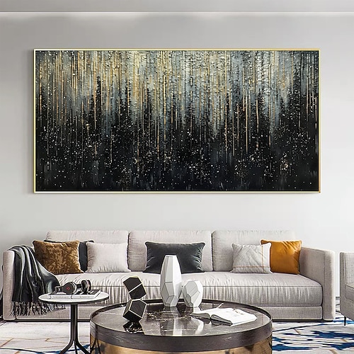 handgemachtes originales Minimalismus-Kunst-Ölgemälde auf Leinwand abstrakte Wandkunst für Wohndekoration mit gespanntem Rahmen ohne Innenrahmen Image