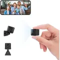 Mini telecamera Wi-Fi magnetica wireless 2K HD, telecamera di sicurezza nascosta con visione notturna, rilevamento del movimento, archiviazione su cloud, SD da 64 GB Ca