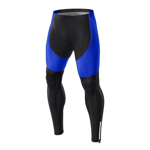 Herren Grafik Fahrradhosen Fahhrad Unterteile Schmale Passform Sport UV-beständig 3D-Polster Schnelltrocknend Reflektierende Streifen Weiß Gelb Bekleidung Fahrradbekleidung