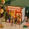 Maison de bonbons de noël à monter soi-même, Kit de modèle Miniature en bois, Puzzle 3D, maisons de poupée en sucre avec meubles, maison de poupée pour amis, cadeaux